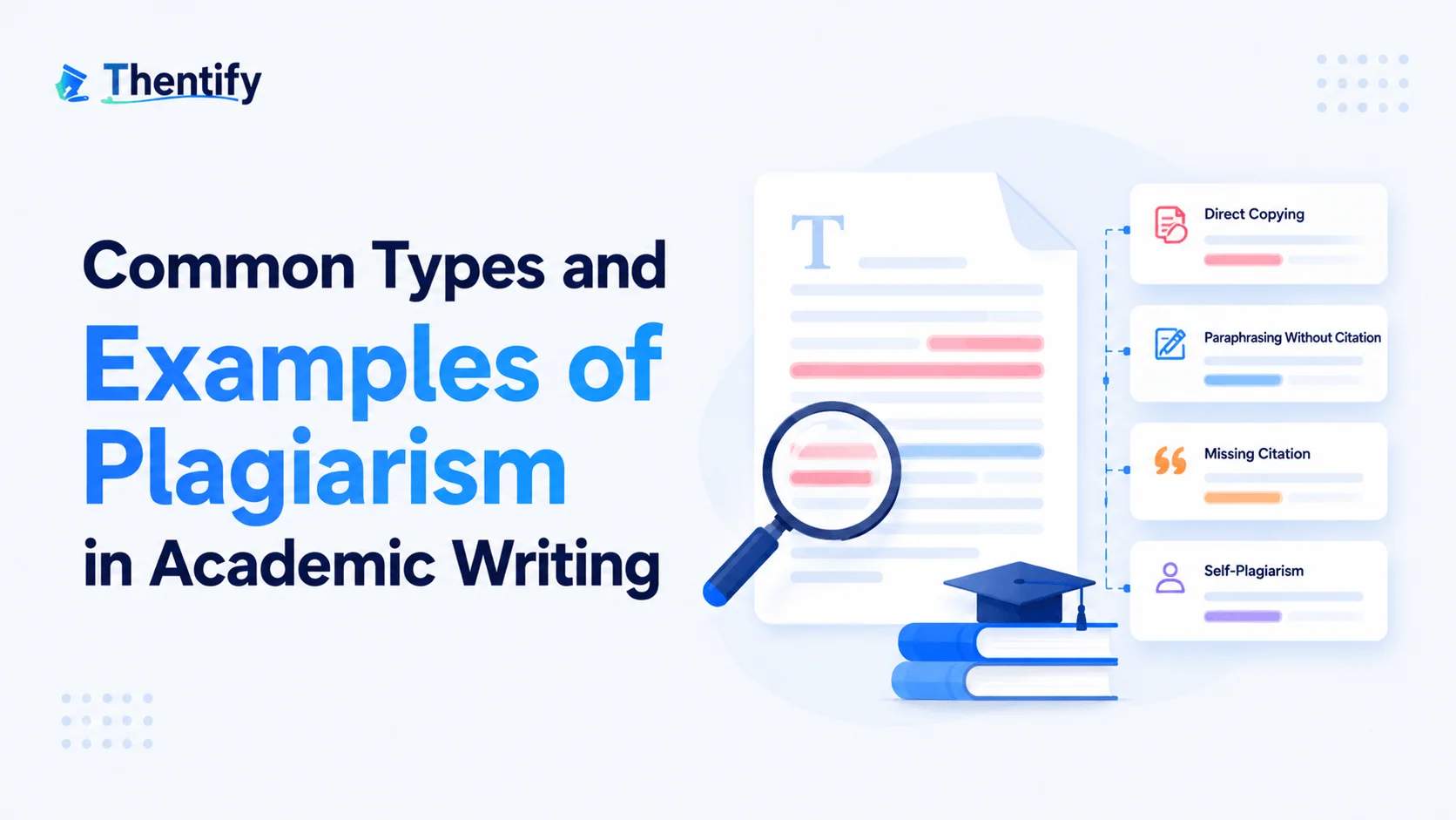 Common Types and Examples of Plagiarism in Academic Writing Banner Common Types and Examples of Plagiarism in Academic Writing Banner
