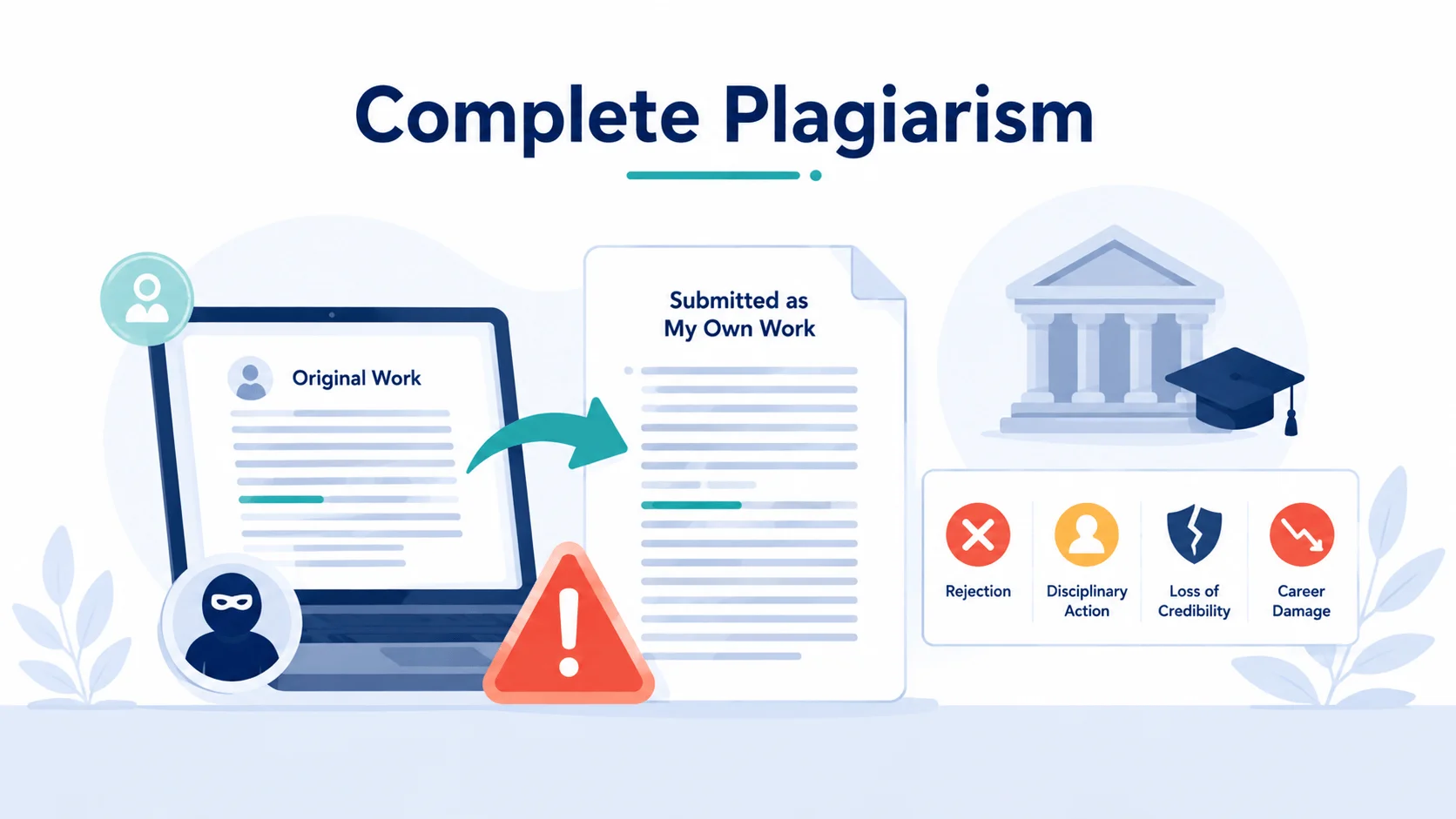 Complete plagiarism examples academic misconduct illustration Complete plagiarism examples academic misconduct illustration