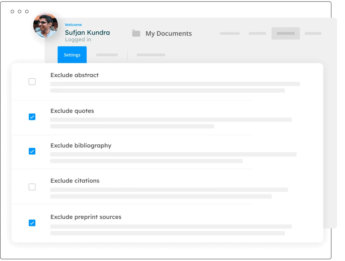 Custom excluded sections in iThenticate 2.0 Custom excluded sections in iThenticate 2.0