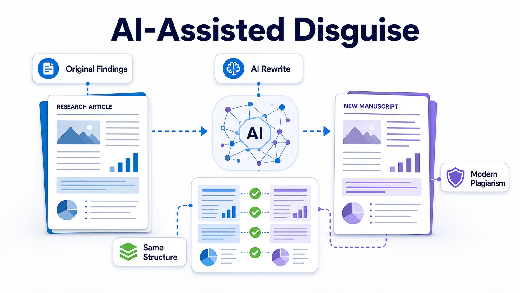 Global plagiarism scenarios: AI-assisted plagiarism disguise Global plagiarism scenarios: AI-assisted plagiarism disguise