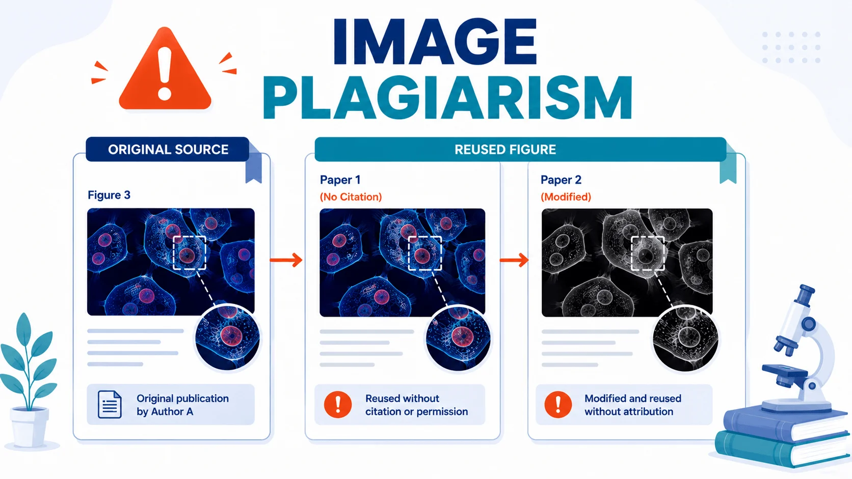 Image plagiarism scientific figure reuse