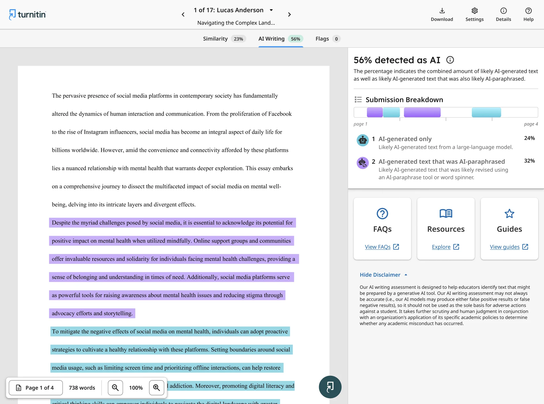 iThenticate AI Writing Report iThenticate AI Writing Report