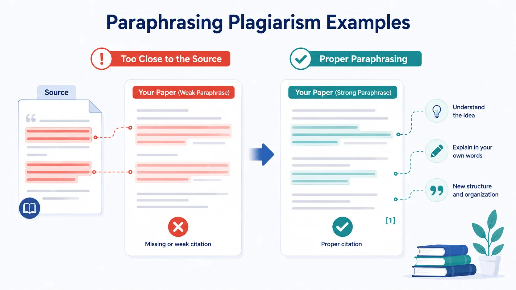 Paraphrasing plagiarism examples