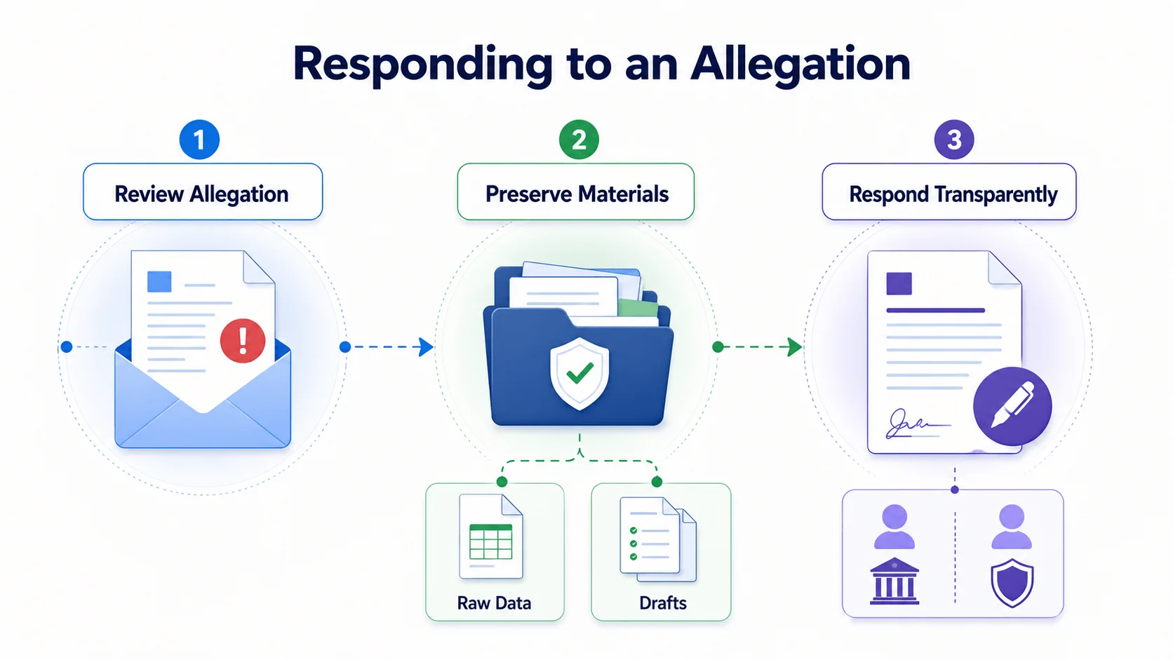 Steps for responding to an academic misconduct allegation