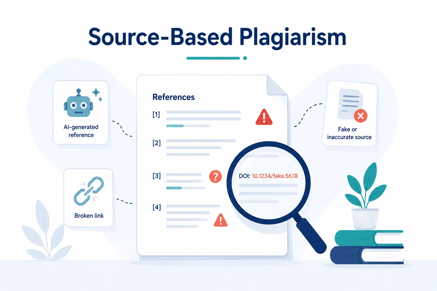 Source based plagiarism examples reference verification illustration