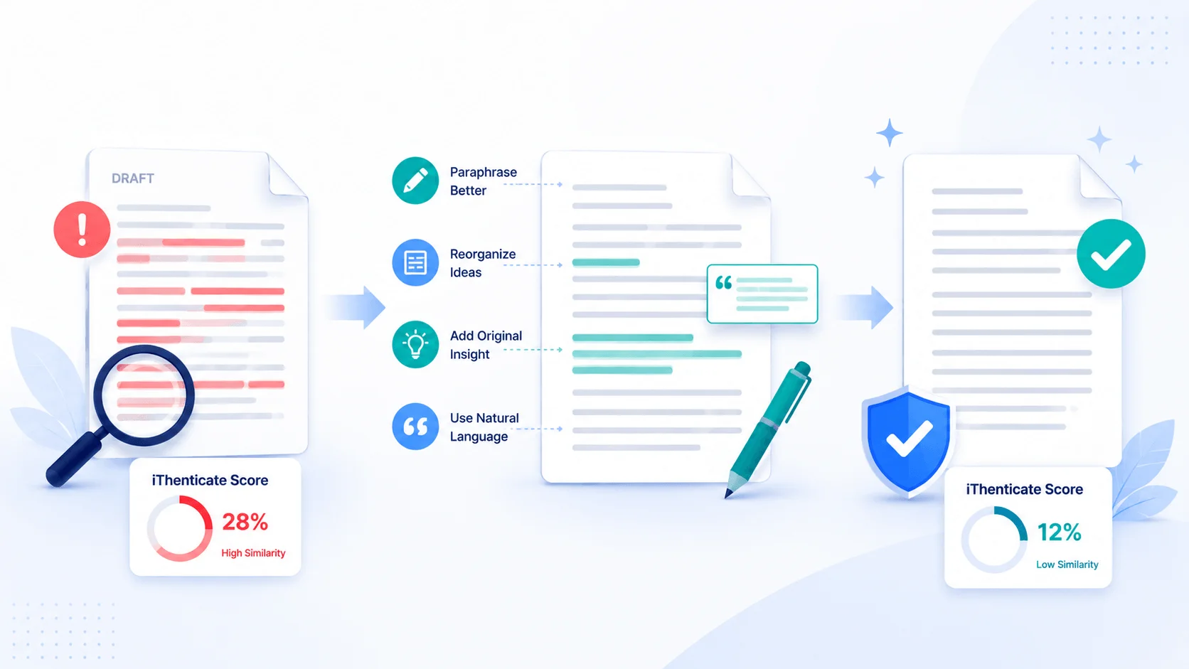 Tips for lowering iThenticate score Tips for lowering iThenticate score
