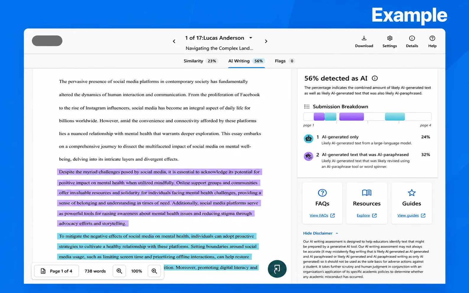 Turnitin AI report example Turnitin AI report example