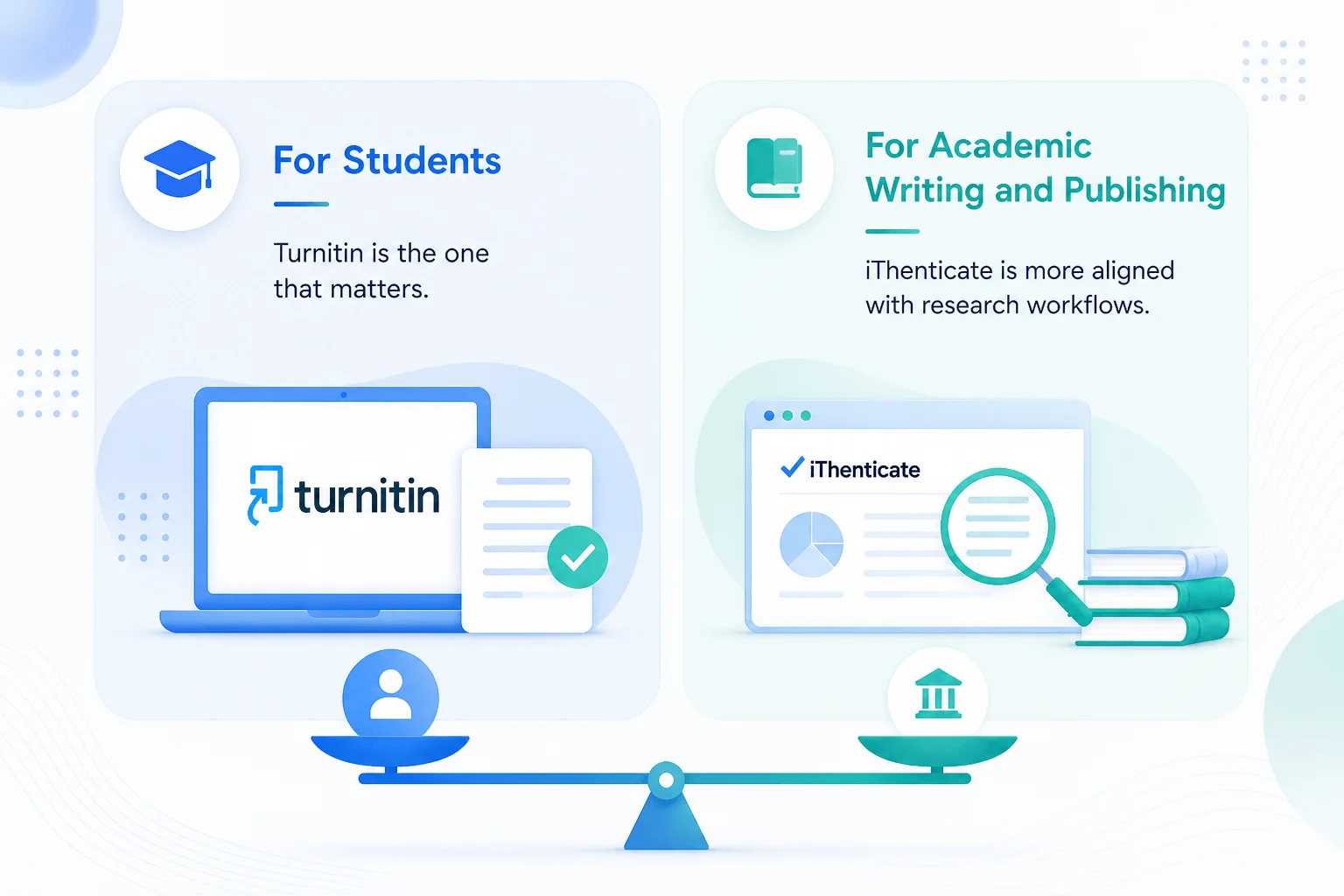 Turnitin vs iThenticate use cases Turnitin vs iThenticate use cases
