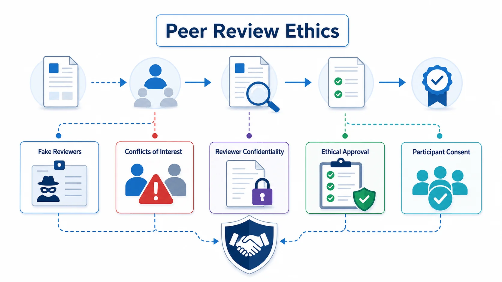 Peer review ethics issues including confidentiality and conflicts of interest