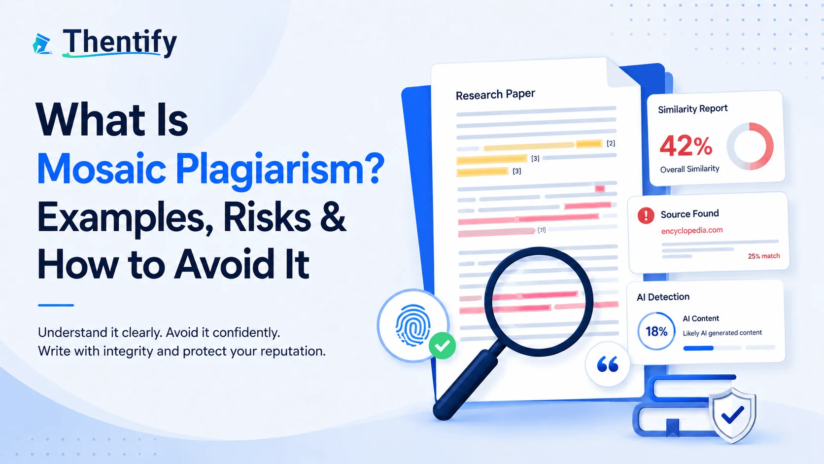 What Is Mosaic Plagiarism? Examples, Risks & How to Avoid It Banner What Is Mosaic Plagiarism? Examples, Risks & How to Avoid It Banner