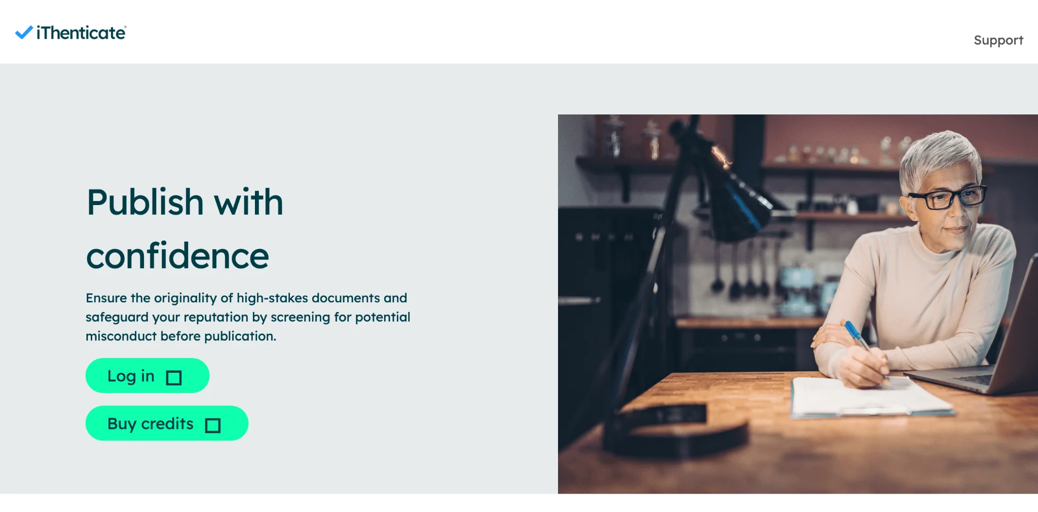 iThenticate homepage iThenticate homepage